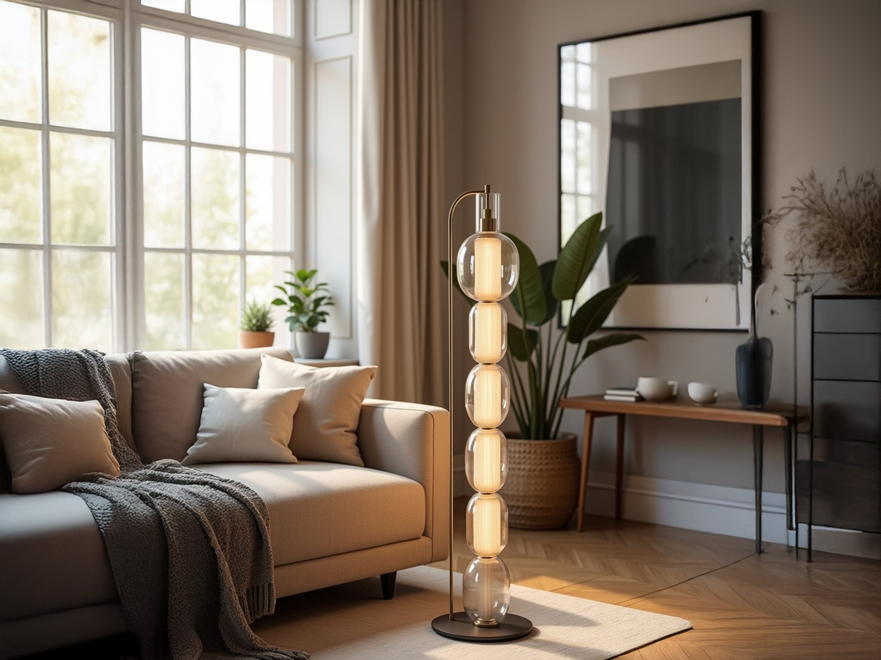 Customized Handmade Glass Floor Lamp